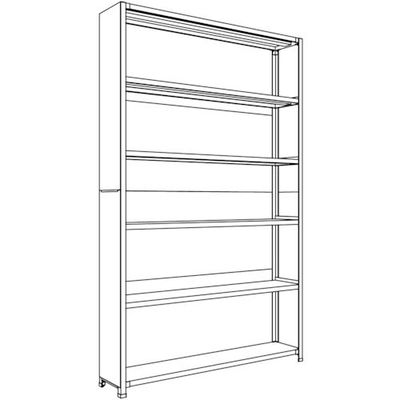 日本ファイリング NF 背板・側板付軽量物品棚W1500D300H2400F6 LA85K-26 1台 135-8646（直送品）