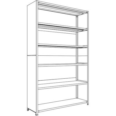 日本ファイリング NF 背板・側板付軽量物品棚W1500D450H2400F6 LA85S-26 1台 136-3403（直送品）