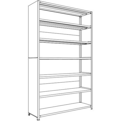 日本ファイリング NF 背板・側板付軽量物品棚W1500D450H2400F7 LA85S-27 1台 135-5517（直送品）