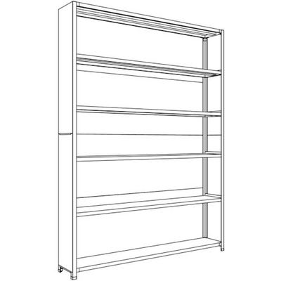 日本ファイリング NF 背板・側板付軽量物品棚W1800D300H2400F6 LA86K-26 1台 135-5541（直送品）