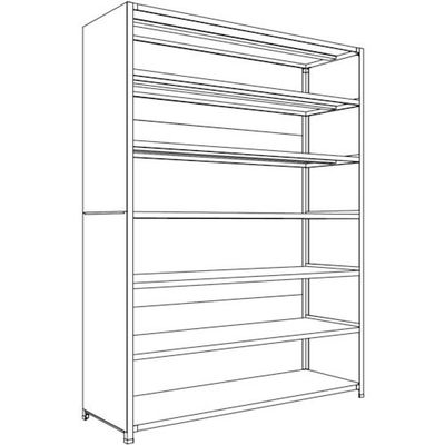 日本ファイリング NF 背板・側板付軽量物品棚W1800D600H2400F7 LA86L-27 1台 136-4938（直送品）