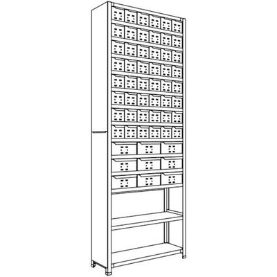 日本ファイリング NF 引出し付軽量物品棚W900D300H2400F14 LA83K-714 1台 135-8682（直送品）