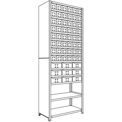日本ファイリング NF 引出し付軽量物品棚W900D450H2400F14 LA83S-714 1台 135-2333（直送品）