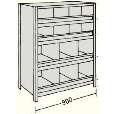日本ファイリング NF 縦仕切・前当り付軽量物品棚W900D450H1200F5 LA43S-55B 1台 135-3883（直送品）