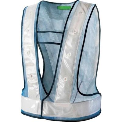 富士手袋工業 富士手袋 青色LED電飾ベストブルー/白 2061-WH 1枚 344-9110（直送品）