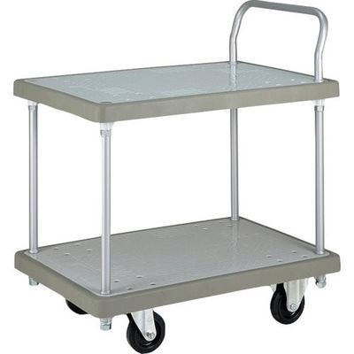 岐阜プラスチック工業 リス コンテナ台車 541808 バンパーキャリー90・60(大)2段片袖SW B9060L2DS1SW 1台（直送品）