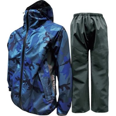 トオケミ 迷彩カイロスストレッチレインスーツ 迷彩ブルー 7909-CM BLUE M 1着 323-8248（直送品）