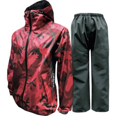 トオケミ 迷彩カイロスストレッチレインスーツ 迷彩レッド 7909-CM RED M 1着 321-9397（直送品）