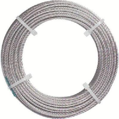 日興製綱 ニッコウ カットワイヤーメッキ無し 全長50m ワイヤ径12mm 使用荷重965kg CW1250N 1セット(5巻)（直送品）