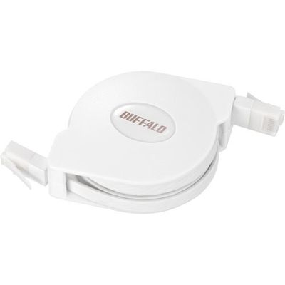 バッファロー BAFFALO ツメの折れないCat6 LANケーブル 巻取式 2.5m ホワイト BL6TM25WH 1個 429-3504（直送品）