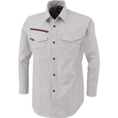 ジーベック XEBEC 長袖シャツ1753ー22ーLL シルバーグレー 1753-22-LL 1着 384-2937（直送品）