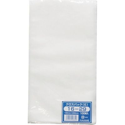福助工業 福助 クロスパック(E) 16ー29 0132497 1セット(2000枚:100枚×20袋) 430-7315（直送品）