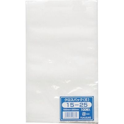 福助工業 福助 クロスパック(E) 15ー25 0132489 1セット(4000枚:100枚×40袋) 430-7312（直送品）