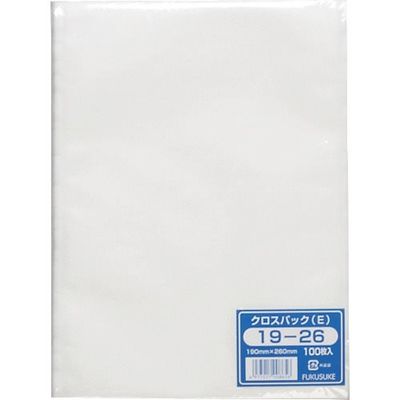 福助工業 福助 クロスパック(E) 19ー26 0132500 1セット(2000枚:100枚×20袋) 430-7306（直送品）