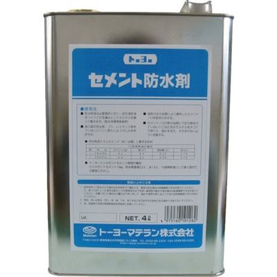 トーヨーマテラン MATERAN セメント防水剤 4L NO154065 1セット(4本) 364-9506（直送品）