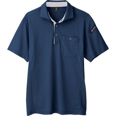 ジーベック XEBEC エコ制電半袖ポロシャツ6090ー19ー3L ディープネイビー 6090-19-3L 1着 384-2403（直送品）