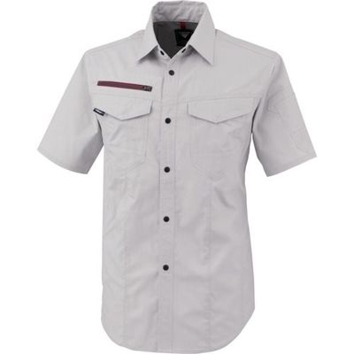 ジーベック XEBEC 半袖シャツ1752ー22ーLL シルバーグレー 1752-22-LL 1着 384-3499（直送品）