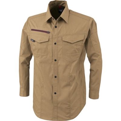 ジーベック XEBEC 長袖シャツ1753ー81ーL キャメル 1753-81-L 1着 384-1813（直送品）