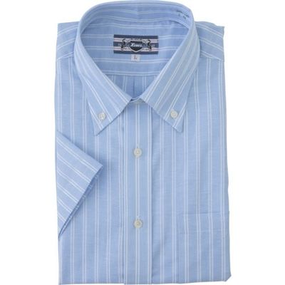 ジーベック XEBEC ボタンダウン半袖シャツ15067ー42ーS サックス 15067-42-S 1着 384-2412（直送品）