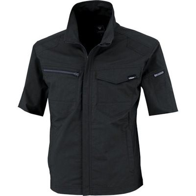 ジーベック XEBEC TCストレッチ半袖ブルゾン1711ー90ー5L クロ 1711-90-5L 1着 382-7564（直送品）