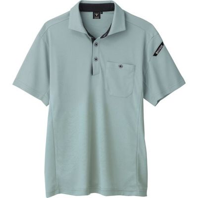 ジーベック XEBEC エコ制電半袖ポロシャツ6090ー605ーL ミストグリーン 6090-605-L 1着 384-1885（直送品）