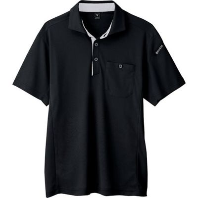 ジーベック XEBEC エコ制電半袖ポロシャツ6090ー90ーLL クロ 6090-90-LL 1着 384-3477（直送品）