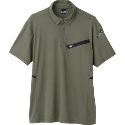 ジーベック XEBEC 半袖ポロシャツ6110ー36ーL カーキ 6110-36-L 1着 384-1870（直送品）