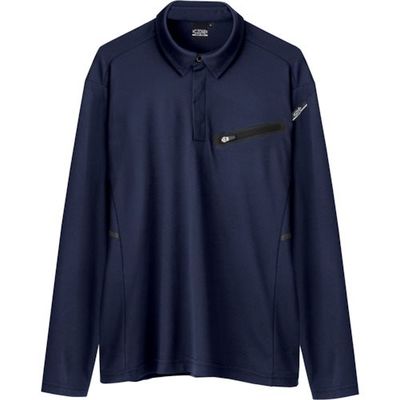 ジーベック XEBEC 長袖ポロシャツ6115ー19ーL ディープネイビー 6115-19-L 1着 384-3571（直送品）