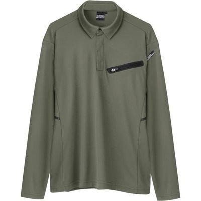 ジーベック XEBEC 長袖ポロシャツ6115ー36ー4L カーキ 6115-36-4L 1着 384-2934（直送品）