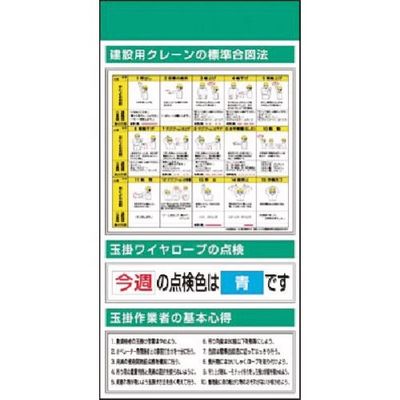 つくし工房 つくし スチール掲示板ユニット クレーン合図・玉掛ワイヤロープ... KG-581G 1台 183-6981（直送品）