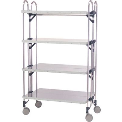 トクヤマ ステンレス 重量用折りたたみ式ワゴン FESTA-4FF 1台 176-9478（直送品）