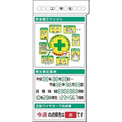 つくし工房 つくし スチール掲示板ユニット 施工サイクル(イラスト)~無災害... KG-371B 1台 183-5446（直送品）