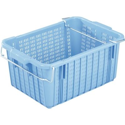 岐阜プラスチック工業 リス メッシュコンテナ 547398 プラスケットM4持手付42L M4 1個 253-1456（直送品）
