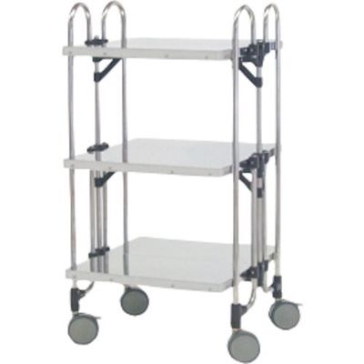 トクヤマ ステンレス 重量用折りたたみ式ワゴン FESTS-3FF 1台 176-8992（直送品）