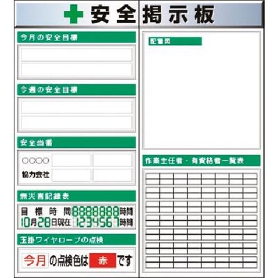 つくし工房 つくし スチール製フラット掲示板2点タイプセット 大タイトル=Aタイプ KG-611A 1組(1個) 183-3697（直送品）