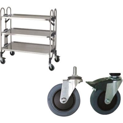 トクヤマ ステンレス パンチング折りたたみ式ワゴン 静かなキャスター仕様 FEOPW-3SE 1台 176-8986（直送品）