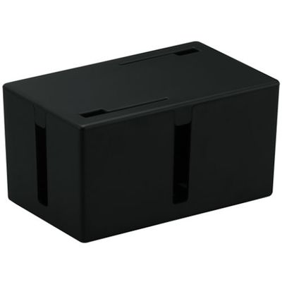 バッファロー BUFFALO ケーブルボックス 電源タップ&ケーブル収容 Sサイズ ブラック BSTB01SBK 1個 467-1906（直送品）