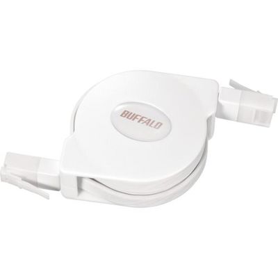 バッファロー BAFFALO ツメの折れないCat6 LANケーブル 巻取式 1.5m ホワイト BL6TM15WH 1個 429-5044（直送品）