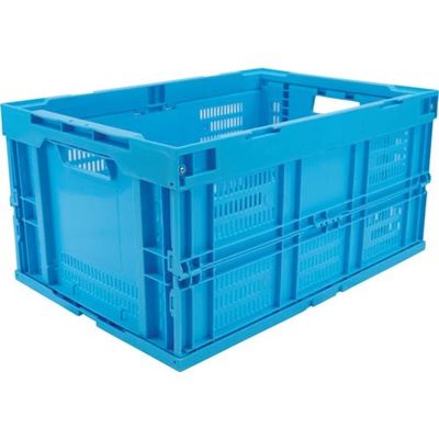 岐阜プラスチック工業 リス 折りたたみコンテナー CBーM75ASメッシュタイプ CBM75ASB 1個 253-1476（直送品）