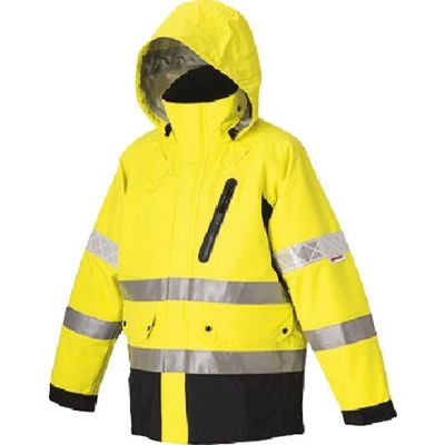 つくし工房 つくし 高視認性防護服(クラス3) 蛍光イエロー ジャケット3L TY-71Y3L 1着 184-7788（直送品）