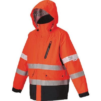 つくし工房 つくし 高視認性防護服(クラス3) 蛍光オレンジ ジャケット3L TY-71J3L 1着 184-9395（直送品）