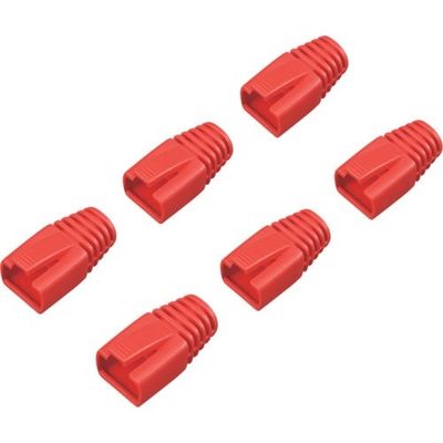 バッファロー BUFFALO 先付け用コネクター保護カバー6個入り レッド BLABRJ45RD6 1袋(6個) 428-5818（直送品）