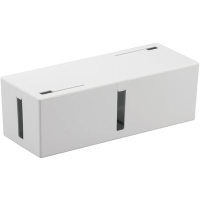 バッファロー BUFFALO ケーブルボックス 電源タップ&ケーブル収容 Lサイズ ホワイト BSTB01LWH 1個 467-1907（直送品）