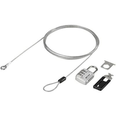 バッファロー BAFFALO 3桁ダイヤル式南京錠+ワイヤー付 BLDN3W 1個 452-2377（直送品）