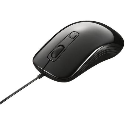 バッファロー 有線 レーザー式マウス 3ボタンタイプ ブラック BSMLU050BKZ 1個 457-6202（直送品）