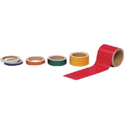 つくし工房 つくし 反射テープ 20mm幅 赤 TP-52R 1巻 184-9372（直送品）