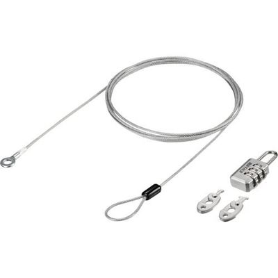 バッファロー BAFFALO 3桁ダイヤル式南京錠+ワイヤー付+3種キー BLDN3W3 1個 452-2421（直送品）