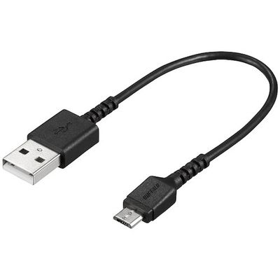 バッファロー USB2.0 A to microB ラバーブッシュスリムケーブル 1.0m ブラック BU2AMBS10BK 1個（直送品）