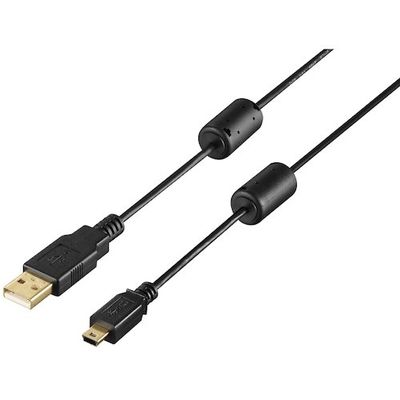 バッファロー USB2.0 A to miniB フェライトコア付ケーブル 1.5m ブラック BU2AMNF15BK 1個（直送品）
