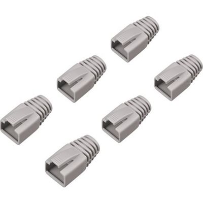 バッファロー BUFFALO 先付け用コネクター保護カバー6個入り ライトグレー BLABRJ45LG6 1袋(6個) 430-4680（直送品）